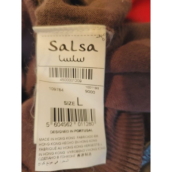 Salsa Jeans Brown Oversize Sweater With Hood - Picture 3 of 7